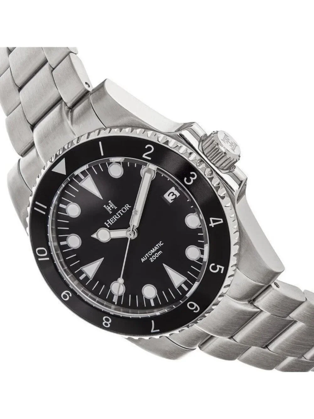 NWT Heritor Luciano Automatic Black Dial Men's Watch